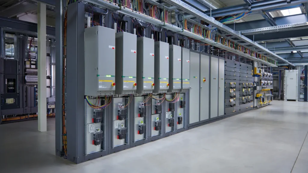 VFD control panel used in industrial automation for motor speed control and energy efficiency by Techno Matrix.