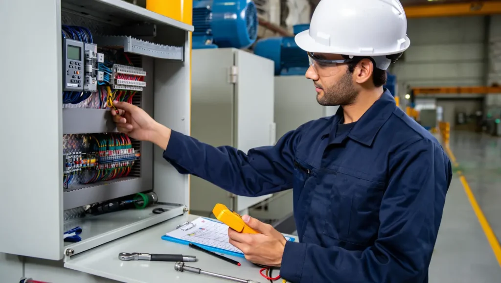 VFD repair and maintenance of industrial control panel in UAE